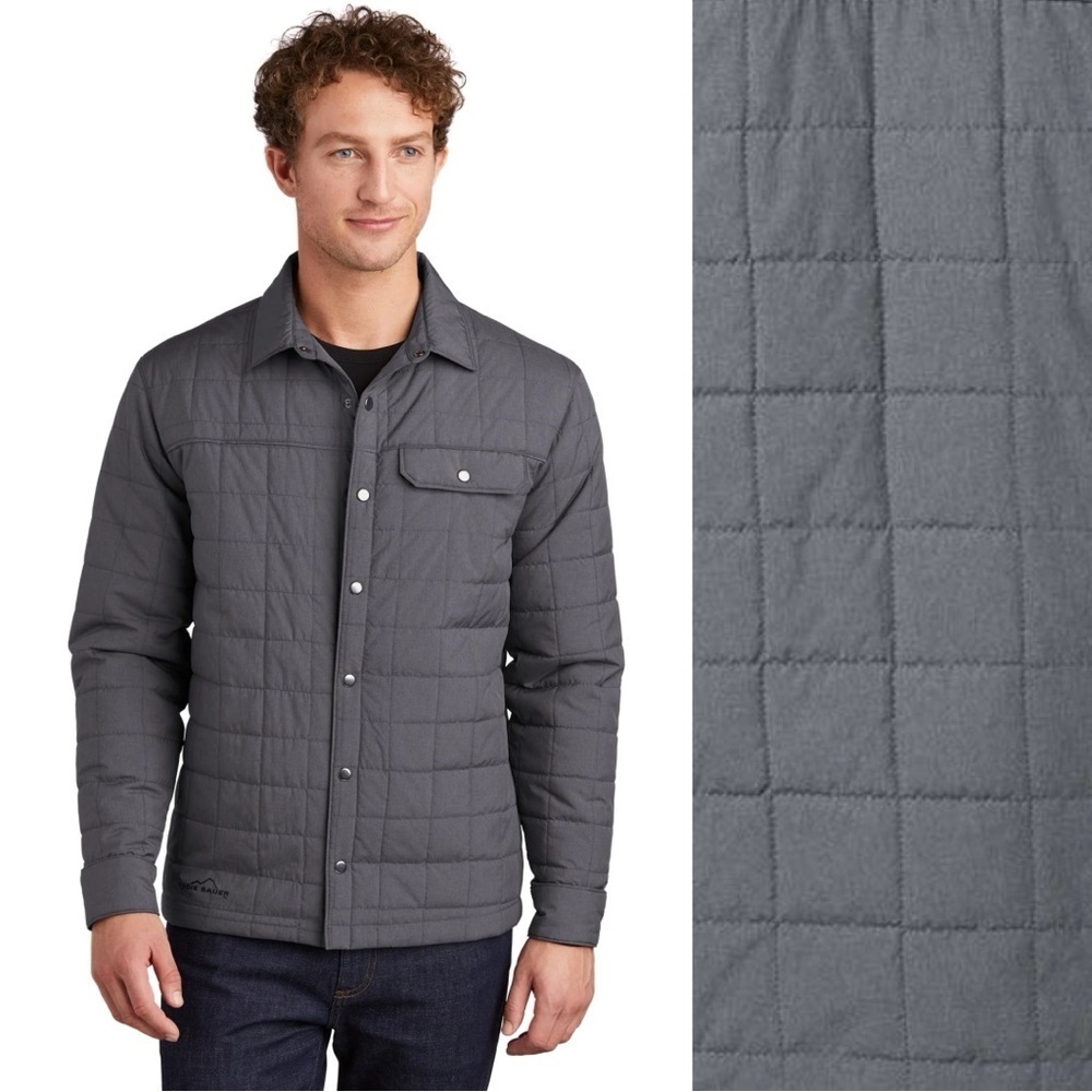 Eddie Bauer Charcoal Grey Heather Shirt Jacket